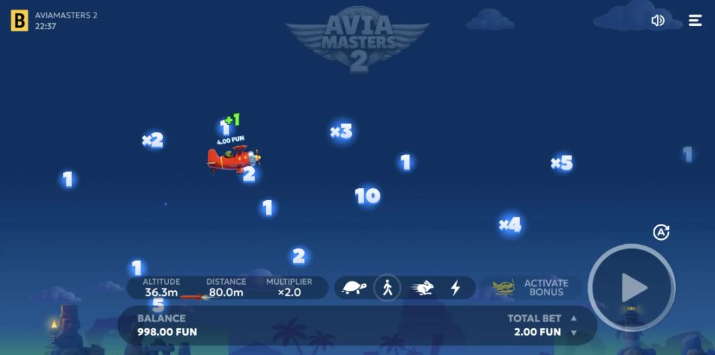 Avia Masters 2 Mobile — Plane Flying Collecting Multipliers