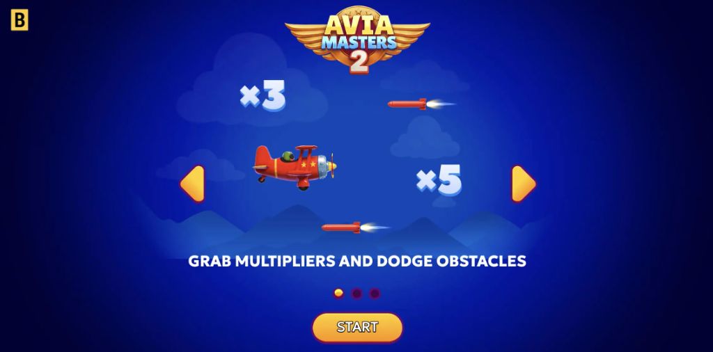 Avia Masters 2 — Grab Multipliers and Dodge Obstacles Intro Screen